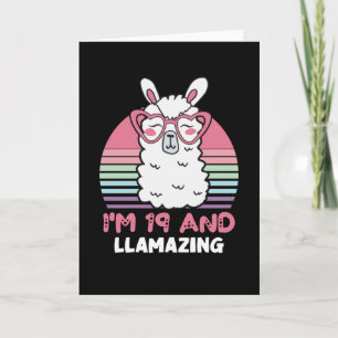 Cartão Dia 19, Lugar De Nascimento 19º Aniversário Llama