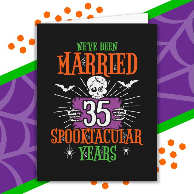Cartão Dia 35 de Casamento de Spooktacular do Halloween (Criador carregado)