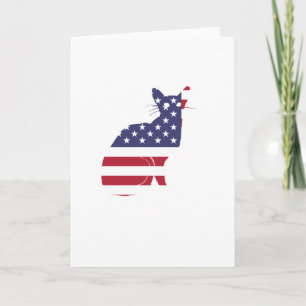 Cartão Dia 4 de julho Dia da Independência dos Gatos