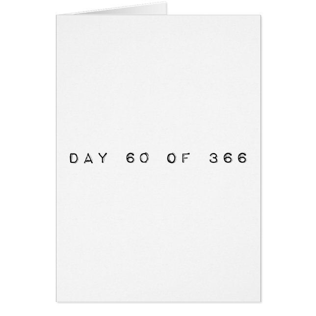 Cartão dia 60 do DIA de PULO 366 (Frente)