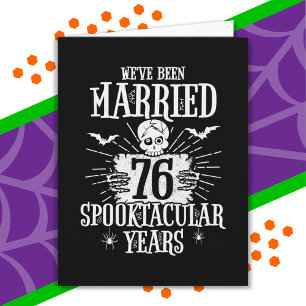 Cartão Dia 76 de Casamento de Halloween Spooktacular