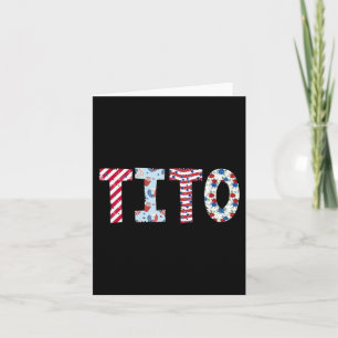 Cartão Dia Americano da Independência Patriótica do Tito