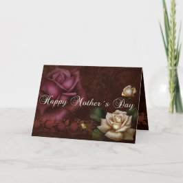 Cartão Dia antigo de Mother´s dos rosas