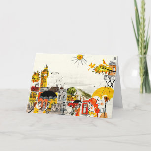 Cartão Dia chuvoso em Londres