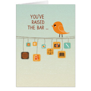 Cartão Dia da Alegria, Pássaro no Alto Fio, Assistente Ju