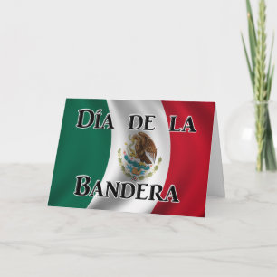 Cartão Dia da Bandera (Bandeira do México)