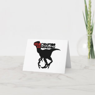 Cartão Dia da Consciência do Velociraptor