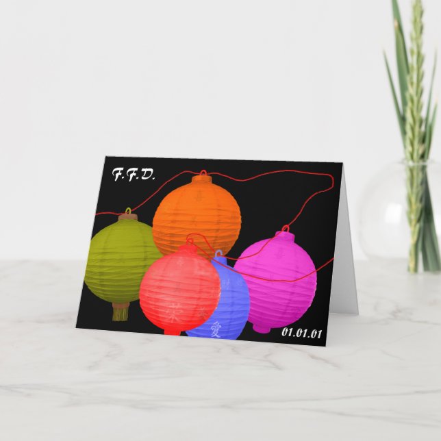 Cartão Dia da Família em Preto para sempre (Frente)