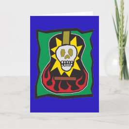 Cartão Dia da guitarra inoperante Skul w/Green azul