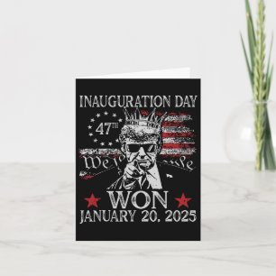 Cartão Dia da Inauguração de Trump 2025 Presidente Donald