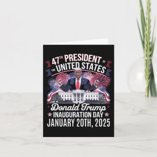 Cartão Dia da Inauguração do 47.º Presidente Donald Trump
