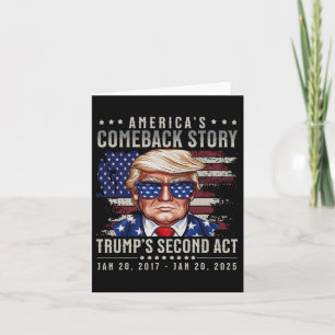 Cartão Dia da Inauguração do Presidente Engraçado Donald 