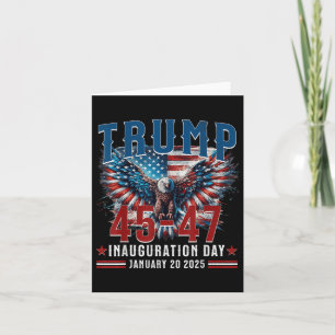 Cartão Dia da Inauguração do Trump, Uni-adultos, Preto, P
