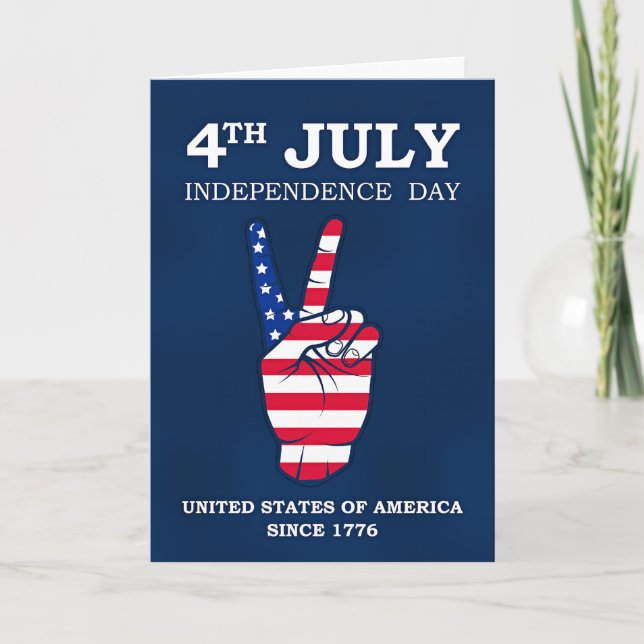 Cartão Dia da Independência, 4 de Julho, (Frente)