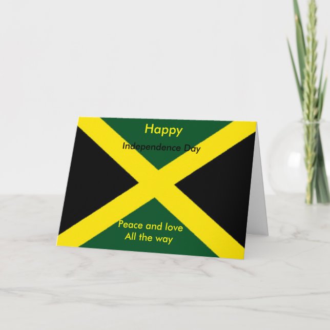 Cartão Dia da Independência da Jamaica (Frente)