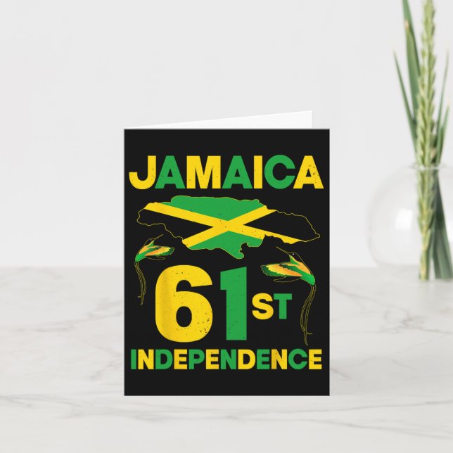 Cartão Dia da Independência da Jamaica, 61ruas desde 1962 (Frente)