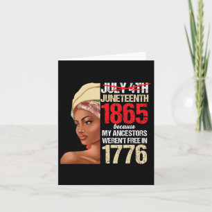 Cartão Dia da Independência da Mulher Negra Juneteenth 18