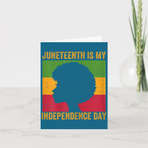 Cartão Dia da independência do juneteenth das mulheres -