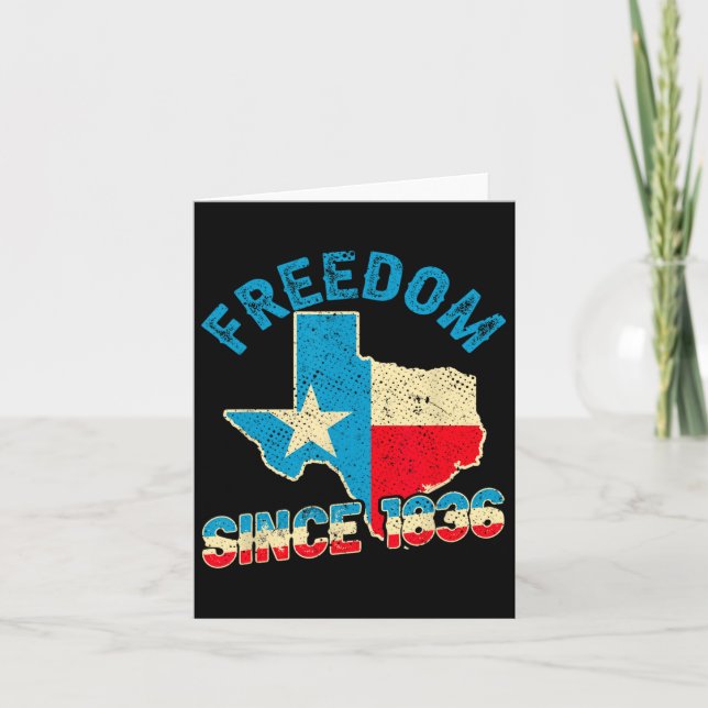 Cartão Dia da Independência do Texas 1836 (Frente)