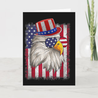 Cartão Dia da Independência Feliz 4 de Julho Design Vinta