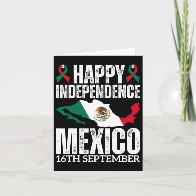 Cartão Dia da Independência Mexicana, 16 de setembro, Méx (Frente)
