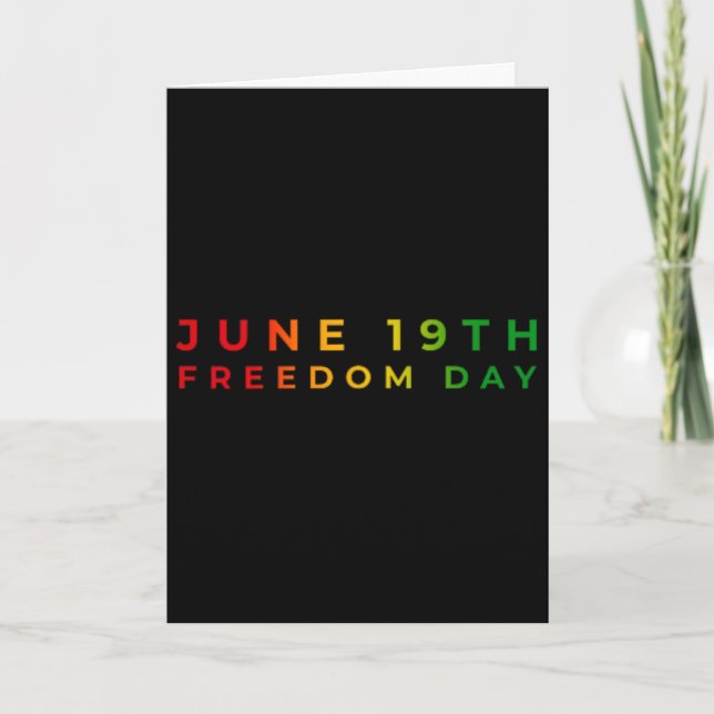 Cartão Dia da Liberdade de 19 de Junho 1865 Juneteenth Hi (Frente)
