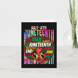 Cartão Dia da Liberdade Juneteenth Afro-Americano 19 de J