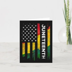 Cartão Dia da Liberdade Juneteenth Bandeira Americana Org