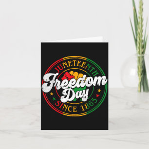 Cartão Dia da liberdade Juneteenth desde 1865 homens mulh