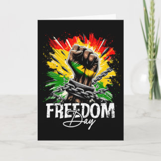 Cartão Dia da Liberdade Juneteenth Punho do Poder Negro Q