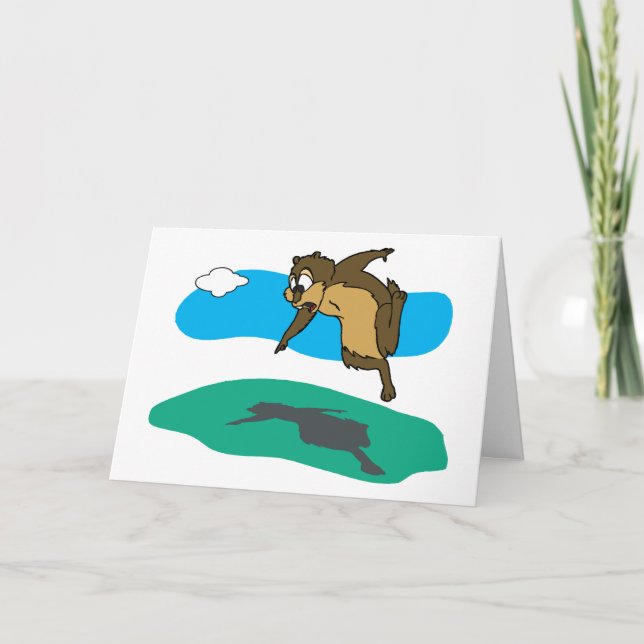 Cartão Dia da Marmota 2 de fevereiro - A sombra sabe (Frente)