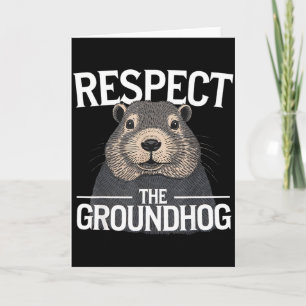 Cartão Dia da Marmota Respeite a Marmota _1