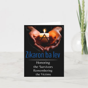Cartão Dia da Memória do Holocausto Yom HaShoah Zikaron