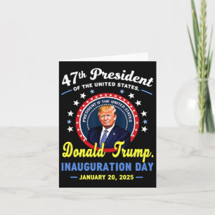 Cartão Dia da Posse do 47º Presidente Donald Trump
