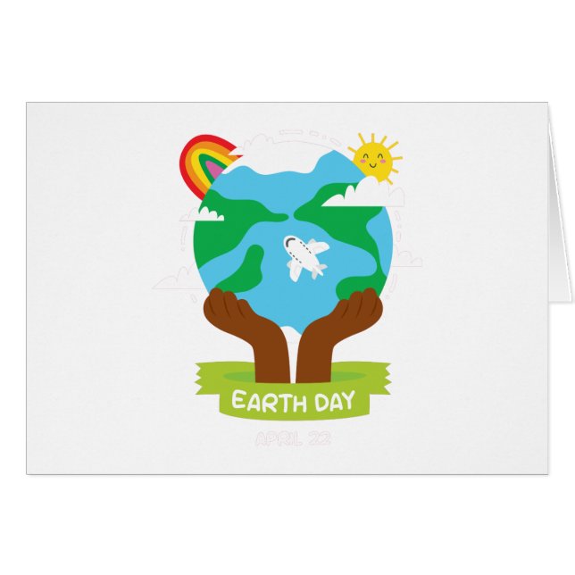 Cartão Dia da Terra do Arco-íris africano (Frente Horizontal)