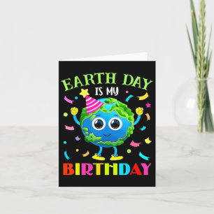 Cartão Dia da Terra É Meu Aniversário Pró-Ambiente Aniver