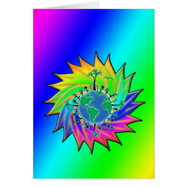 Cartão Dia da Terra ~ Explosão Solar (Frente)