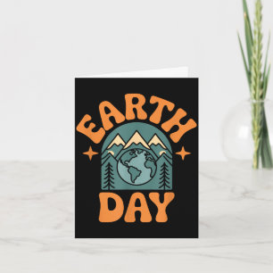 Cartão Dia da terra fofo natureza e planeta para toda a f