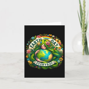 Cartão Dia da Terra Mãe Natureza Mãe Natureza Terra Mãe T