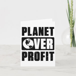Cartão Dia da Terra Planeta Sobre o Lucro Ambiental Clima