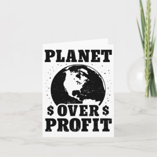 Cartão Dia da Terra Planeta Sobre o Lucro Ambiental Clima