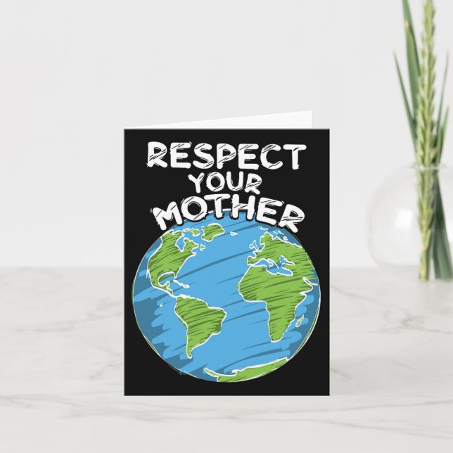 Cartão Dia da Terra Respeite Sua Mãe (Frente)