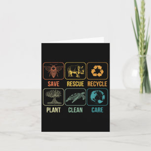 Cartão Dia da Terra Retroativa Salvar Abelhas Salvando An