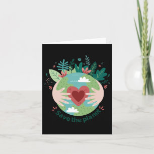 Cartão Dia da Terra Salvar o Planeta Mundo Dia da Mãe Ter