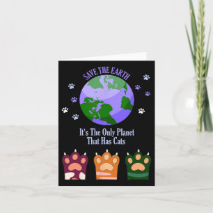 Cartão Dia da Terra Salve a Terra É o Único Planeta Que