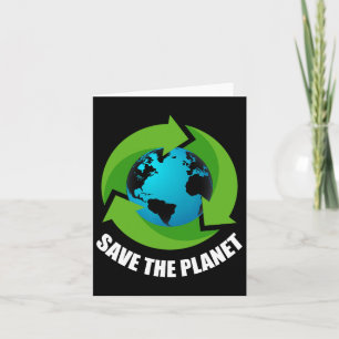 Cartão Dia da Terra Salve O Planeta Mantenha-O Verde Feli