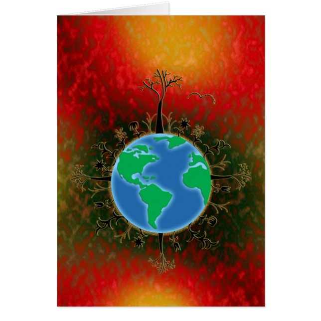 Cartão Dia da Terra ~ Sunset (Frente)