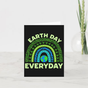 Cartão Dia da Terra Todos os Dias Arco-Íris Ambiental do