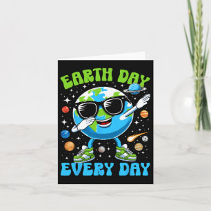 Cartão Dia da Terra Todos os Dias Funny Dabbing Terra Men