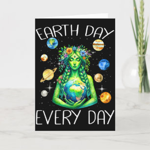 Cartão Dia da Terra Todos os Dias Hippie Natureza Gaia De